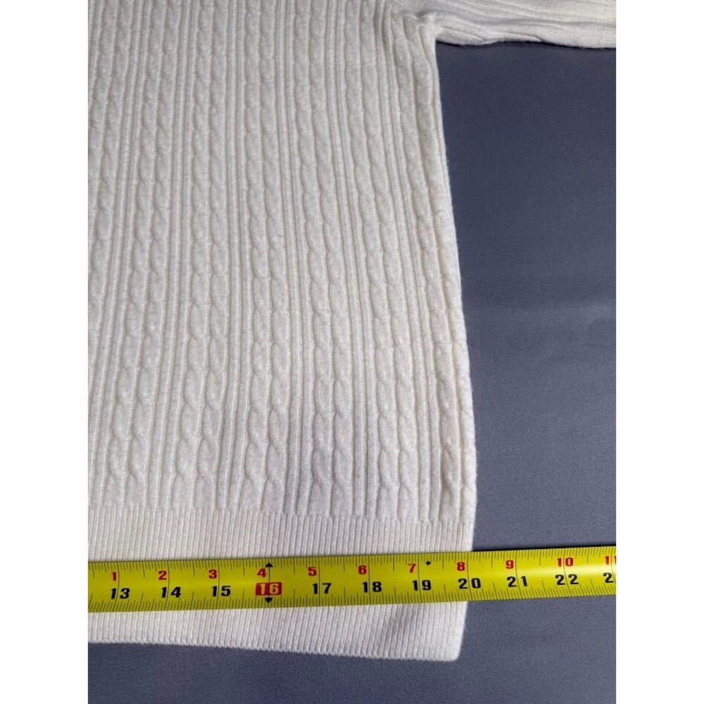 Crystal Kobe Sweater Women Size 2X White Short Sleeve High Neck Knit Casual - Picture 10 of 16